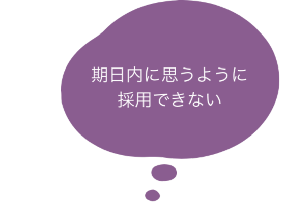 期日内に思うように採用できない